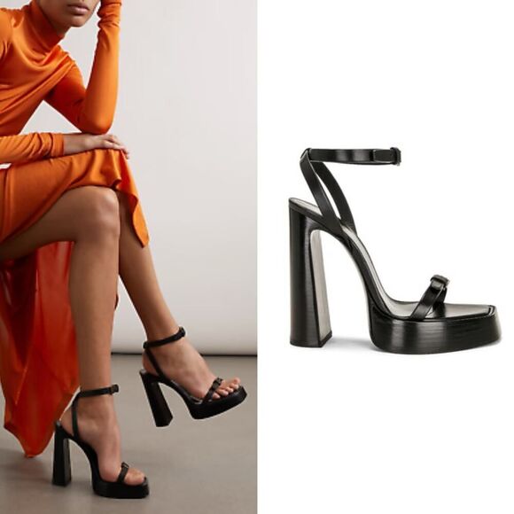 SAINT LAURENT platz 105mm Platform Sandal black 38 - Picture 1 of 11